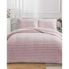 Lal Home Deco Serra Rabit Çift Kişilik Yatak Örtüsü Seti 230X250CM - Wellsoft 2 Yastıklı Lüks Yumuşak Dokulu - Pembe
