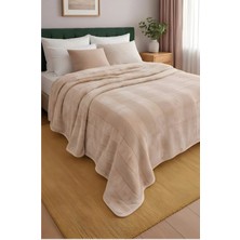 Lal Home Deco Line Wellsoft Çift Kişilik Jakarlı Battaniye Kahverengi