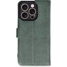 Mey Ithalat®   iPhone 16 Pro Kılıf Trend S Plus Kapaklı Kılıf - Yeşil