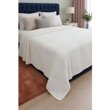 Lal Home Deco Line Wellsoft Çift Kişilik Jakarlı Battaniye Krem