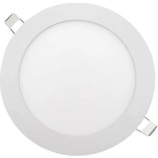 ZMR 12W Slım Sıva Altı Yuvarlak Panel Armatür 6500K Beyaz Işık Dış Çap 167MM, Delik Çapı 152MM Dir