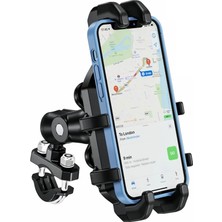 Auris H180 Titreşim Önleyici Damperli Motosiklet Telefon Tutucu Gidona Bağlantılı Bisiklet-E Scooter Uyumlu