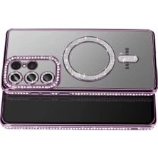 ENCO Mey Ithalat®  Samsung Galaxy S26 Ultra Joke Simli Magneticsafe Kılıf - Derin Mor