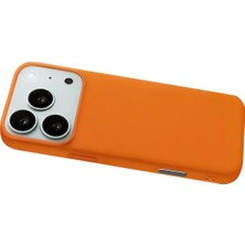 Svoria Store Mey Ithalat®   iPhone 17 Pro Max Nano Içi Kadife Silikon - Turuncu