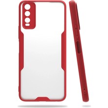 Mey Ithalat®  Vivo Y11S Kılıf Platin Silikon - Kırmızı