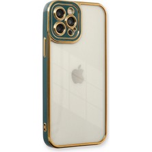 Mey Ithalat®   iPhone 12 Pro Kılıf Liva Lens Silikon - Yeşil
