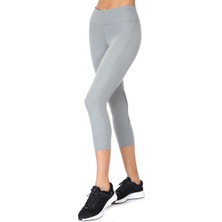 Nike Kadın Gri Dri-Fit Fast Crop Koşu Taytı Spor Fitness Tayt | CZ9238-084