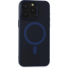 Mey Ithalat®   iPhone 15 Pro Max Kılıf Lodos Magneticsafe Mat Kapak - Mavi