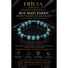Erilsa Sertifikalı Terahertz - Buz Mavi Hidrotermal Kuvars Zihin Temizleme Bilekliği - 8 mm Unisex Taş