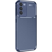 Mey Ithalat®  Vivo V30 Lite 4g Kılıf Auto Focus Karbon Kapak - Lacivert