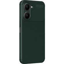 Mey Ithalat®  Vivo Y18 Kılıf Auto Focus Karbon Kapak - Koyu Yeşil