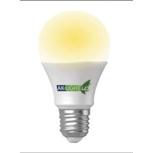 Aklight 9W E27 Duylu 3000K Gün Işığı (Açık Sarı) 790 Lümen F Enerji Tüketimi 60W Eşdeğer LED Ampul