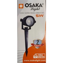 Osaka Light 5W Siyah Kasa Yeşil Işık Ledli Kazıklı Bahçe Armatürü