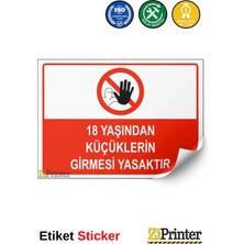 ZiPrinter Emniyet Tedbiri Almadan Panmiksere Girme Isg Uyarı Levhası Etiket 15X21 cm