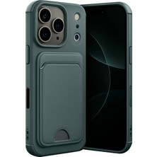 Mey Ithalat®   iPhone 17 Pro Max Kelvin Kartvizitli Silikon - Koyu Yeşil