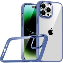 Mey Ithalat®   iPhone 15 Pro Max  Lensli Silikon - Lacivert