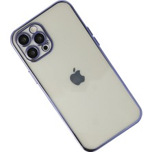 Mey Ithalat®   iPhone 12 Pro Max Kılıf  Lensli Silikon - Mor