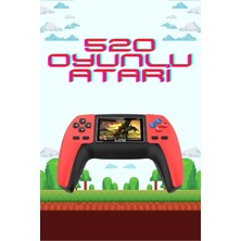 Svoria Store Mey Ithalat® 520 Retro Oyunlu El Konsolu Atari Oyun Konsolu Taşınabilir