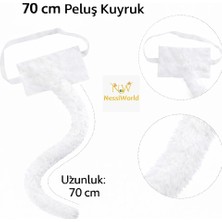 Mey Ithalat® Beyaz Peluş Kuyruk Şekil Verilebilir 70 cm