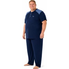 Mutlu City Erkek Yüksek Kalite Kısa Kollu Büyük Beden Pijama Takımı 19497