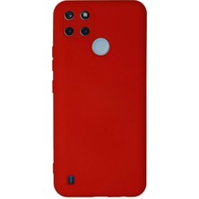 Mey Ithalat®  Realme C25Y Kılıf Nano Içi Kadife Silikon - Kırmızı