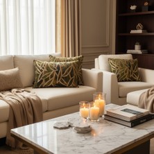 FRAMGAN Obsidia Luxe Premium Kırlent Seti Silver Işlemeli Luxury Tasarım