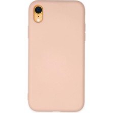 Mey Ithalat®   iPhone Xr Kılıf Nano Içi Kadife Silikon - Pudra