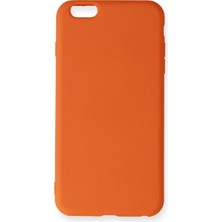 Mey Ithalat®   iPhone 6 Plus Kılıf Nano Içi Kadife Silikon - Turuncu