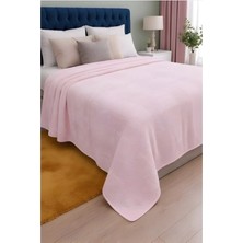 Lal Home Deco Line Wellsoft Çift Kişilik Jakarlı Battaniye Pudra
