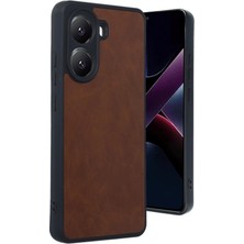 Mey Ithalat®   Poco X7 Pro Kılıf Aras Deri Kapak - Taba