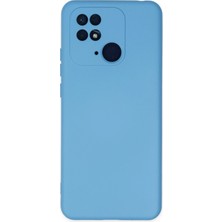 Mey Ithalat®   Redmi 10C Kılıf Nano Içi Kadife Silikon - Mavi