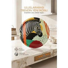 Mey Ithalat® Rebel Sanatsal Tasarım Sunum Tepsisi - 35 cm Iconic Zebra Frida Keller Serisi 722987