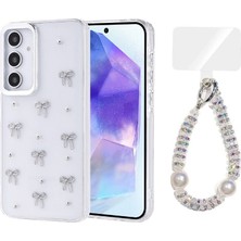 Teleplus Samsung Galaxy A25 Kılıf Polen Desenli El Bilekli Kılıf