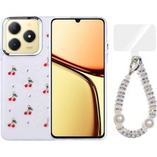 Teleplus Realme C61 Kılıf Polen Desenli El Bilekli Kılıf