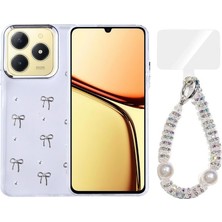 Teleplus Realme C61 Kılıf Polen Desenli El Bilekli Kılıf
