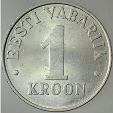 Banknoting Estonya 1 Kron 2003 Çilaltı.