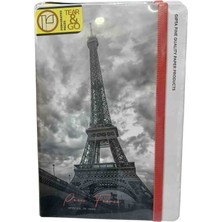 Gıpta Episode Notes 17X24 cm 120 Yaprak Çizgili Sert Kapak Defter Lastikli Ajanda - Kapak Fransa Paris Eyfel Kulesi
