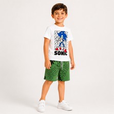 Utaher Miniwear Sonik Karakter Baskılı Çocuk Şortlu Takım