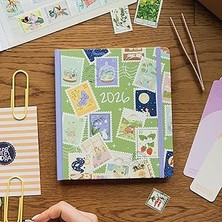 Uravas Store 2026 Dikey Haftalık Ajanda 12 Aylık Sert Kapak 18 x 20 cm - Yeşil