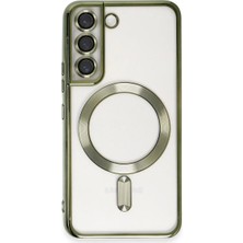 Uravas Store Galaxy S22 Kılıf Kross Magneticsafe Kapak - Koyu Yeşil