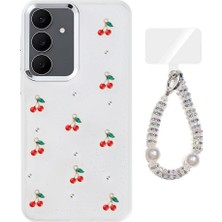 Teleplus Samsung Galaxy S25 Fe Kılıf Polen Desenli El Bilekli Kılıf