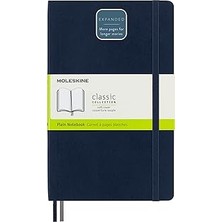 Uravas Store Moleskine Çizgisiz Kalin Safir Mavi Defter L Boy Yumuşak Kapak (Expanded)