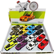 PopŞeker Metal Çek Bırak Spor Model Araç - 1:64 Ölçekli Üç Kapısı Açılabilir Araba