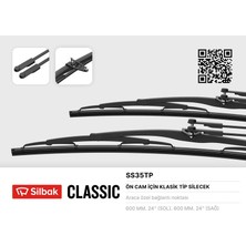 Silbak Ilkeshop Silecek Süpürgesi 600MM Mercedes Benz L310, 0310 80-Ikarus Otobüs-Magirus-Deutz Y.m