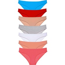 Elitse 7 Adet Süper Eko Set Likralı Kadın Slip Külot Set 5