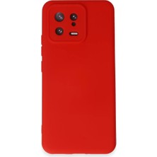Senka Mi 13 Kılıf Nano Içi Kadife Silikon - Kırmızı