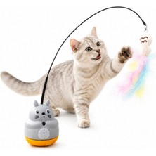 Kedi Şekilli Dönen Peluş Balıklı Olta Oyuncağı