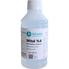 Gündüz Kimya Nital Dağlama Solüsyonu %4 | Metal Dağlama Solüsyonu | Yüksek Saflık
