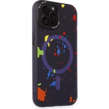 Senka Iphone 14 Pro Colorful Magsafe Kapak - Derin Mor