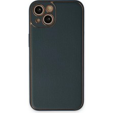 Senka Iphone 14 Plus Kılıf Coco Deri Silikon Kapak - Yeşil